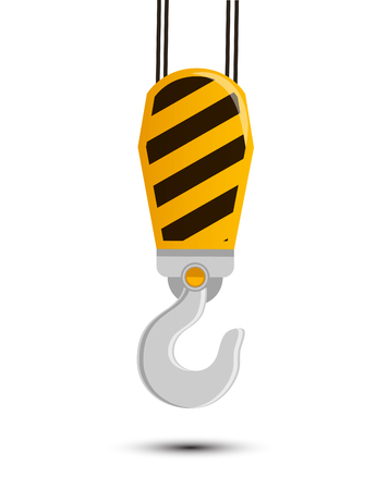 Construction Industrial Heavy Crane Hook Vector Illustration Icon Logoのイラスト素材