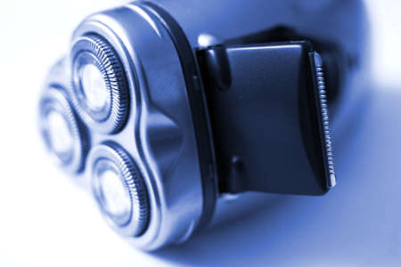 The trimmer on a portable electric razor, macro.の写真素材