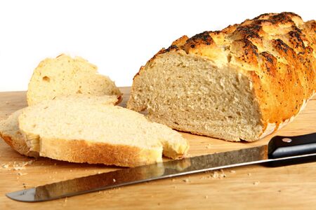 Sliced fresh home-baked bread