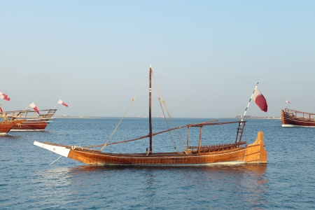 Small dhow, possibly a kitr, of a type that is rarely seen, at a cultural display of historic boats...