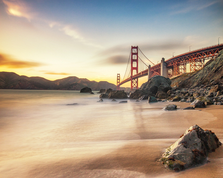 golden gate bridge from Bakers beach