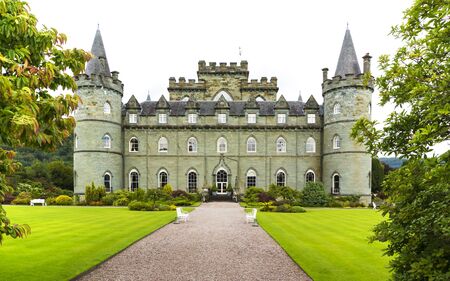 Inveraray Castle 28th August 2015. Inveraray, Argyle, Scotland. Home of the Duke and Duchess of Argyle.のeditorial素材