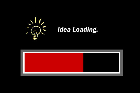 Graphical representation of an Idea loading like a program loading on a computer.の写真素材