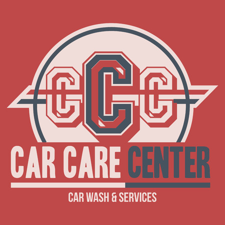 Car Care Center typographic label and t-shirt designのイラスト素材