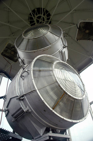 Historic Chincoteague , Virginia lighthouse lensの写真素材