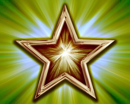 Illustration of a gold star on a striking background