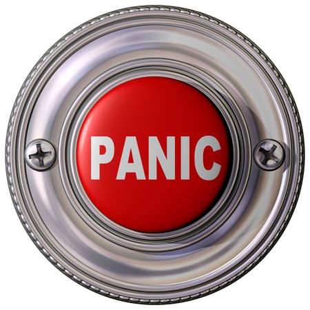 Isolated illustration of an emergency panic buttonの写真素材