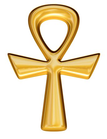 Original illustration of an isolated Egyptian Ankhの写真素材