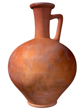 Isolated illustration of an ancient Roman wine jugの写真素材