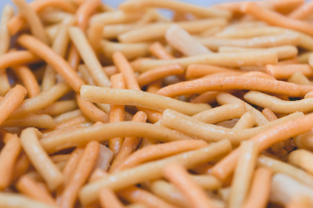 close up thai snack, junk food unhealthy eat ,selective focus.の写真素材