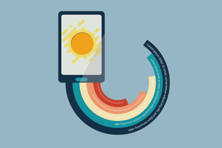 Smartphone icon. infographic design template and marketing icons.のイラスト素材