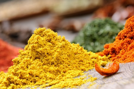 Mix of colorful spicesの写真素材
