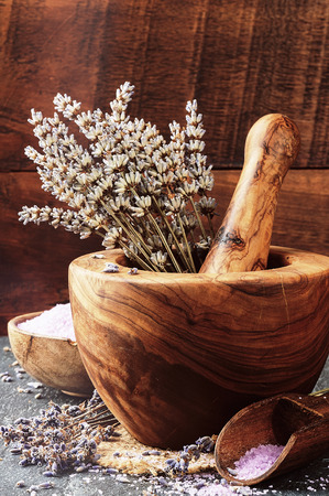 Lavender spa setting. Wellness conceptの写真素材