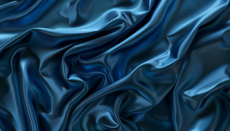 Smooth elegant blue silk or satin texture can use as backgroundの素材