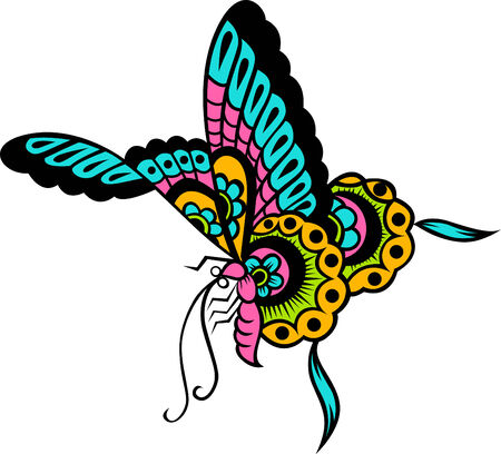 colorful butterflyのイラスト素材