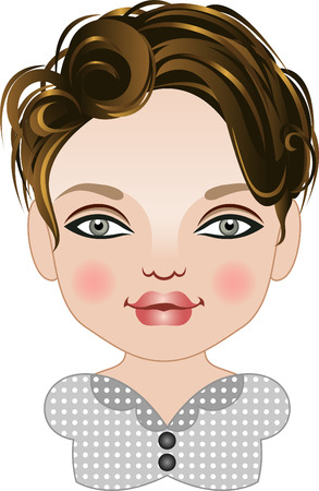 baby girl illustrationのイラスト素材