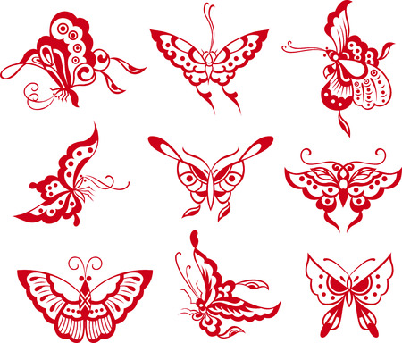 butterfly illustrationのイラスト素材