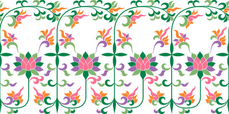 Scroll Floral Patternのイラスト素材