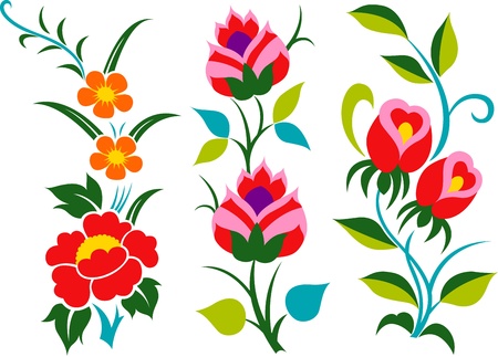 decorative flower cartoon element designのイラスト素材