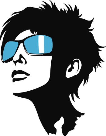 woman face pop artのイラスト素材