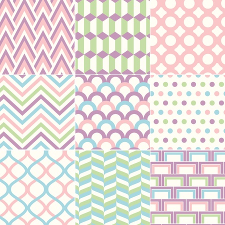 Seamless Retro Pattern Printのイラスト素材