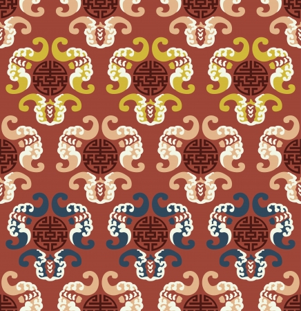 seamless chinese auspicious clouds pattern のイラスト素材