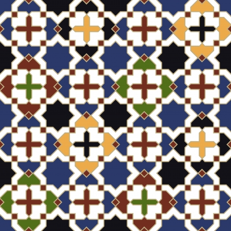 seamless moroccan islamic tile pattern のイラスト素材