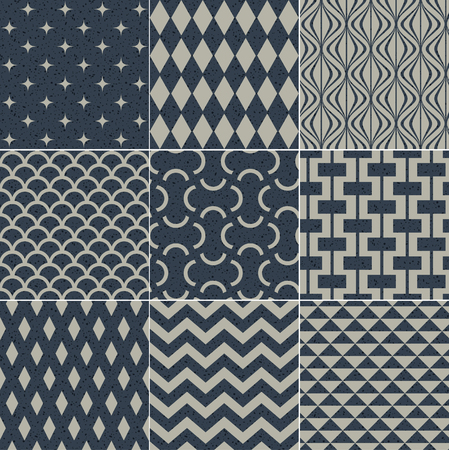 seamless geometric pattern grain paper texture のイラスト素材
