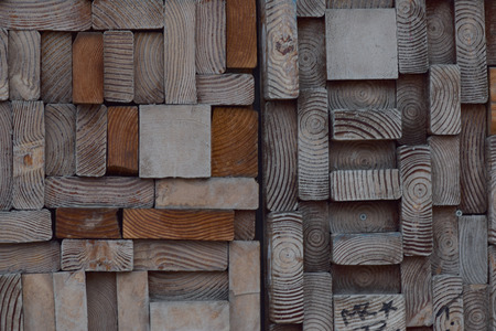 Stacked 2x4 Ends in Irregular Pattern Displaying Wood Grainの写真素材