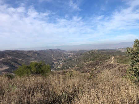View of the mountains from the top of the mountain in Israel.の写真素材