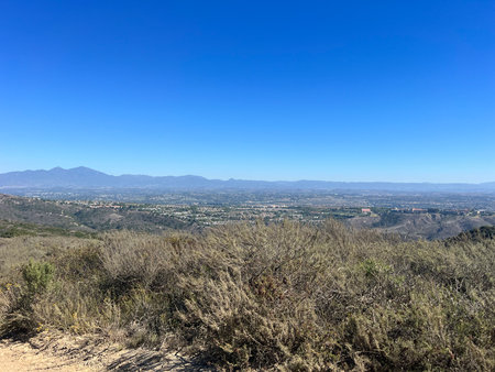 View from the top of a mountain in Laguna Beach California.の写真素材