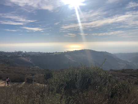 Sunset in the mountains of the Laguna Beach California, USAの写真素材