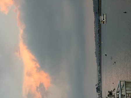 Clouds in the sky during the sunset at the beach in Marina Del Rey, CA