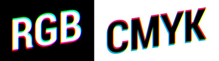 RGB and CMYK color mixing vector illustrationのイラスト素材
