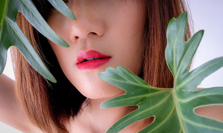beautiful young asian woman make up cosmetics.beauty fashion.の写真素材