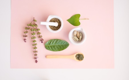 herbal organic medicine product. natural herb essential from nature.の写真素材