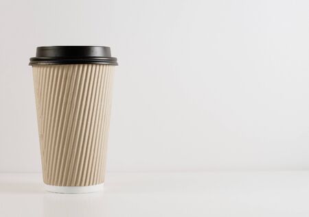 biodegradable box package to go food snack coffee container for take away eco friendly.の写真素材