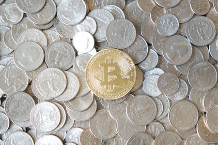 bitcoin crypto currency.の写真素材