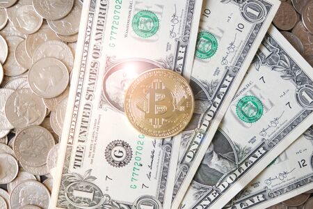 bitcoin crypto currency.の写真素材