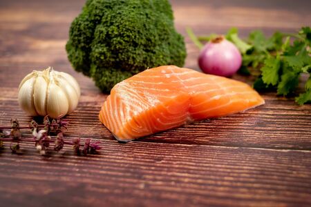 ketogenic diet , low carbohydrate and keto meal plan . nutrition and calorie count for fiber, protein and fat. weight loss program . paleo food with salmon and omega3.の写真素材