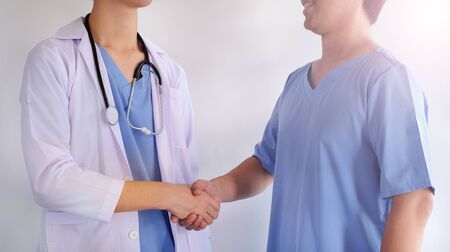 doctor explain to patient in the medical clinic or hospital. healthcare and wellness living.の写真素材