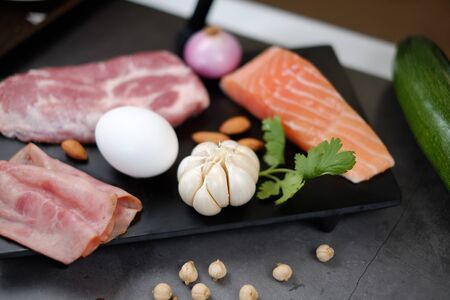 food and nutrition background . healthy cooking and kitchen.の写真素材