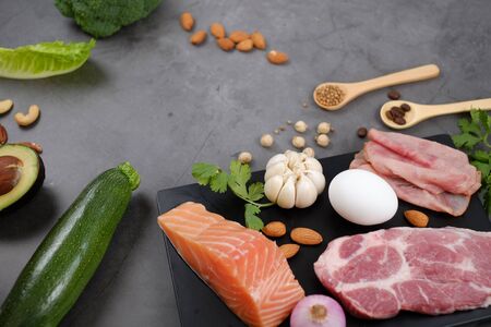 food and nutrition background . healthy cooking and kitchen concept.の写真素材