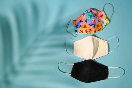 fabric face mask fashion design for new normal life.の写真素材