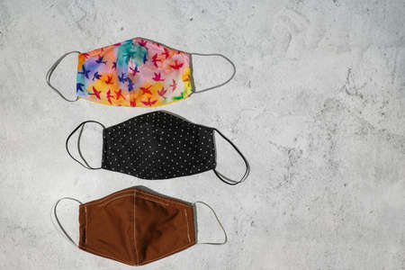 fabric face mask fashion design for new normal life.の写真素材