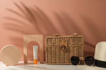 Summer beauty and fashion background.の写真素材