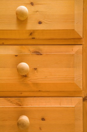 Detail of pine chest of drawersの写真素材