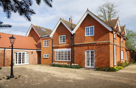 Victorian coach house and stables with courtyard. England, UKの写真素材