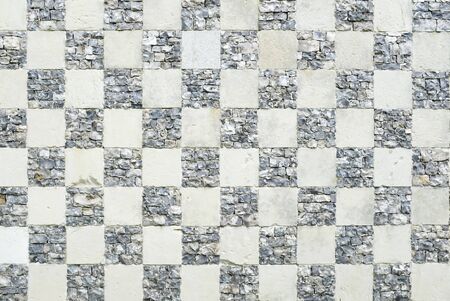 Vintage checkerboard chequered pattern background or textureの写真素材
