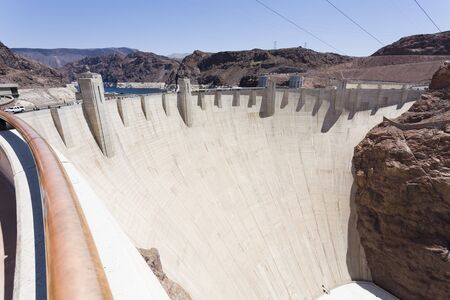 NEVADA, USA - May 21, 2012. Hoover Dam in Nevada, USA. The dam is capable of producing over 2000 megawatts of electricity.のeditorial素材